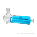 NEW DESIGN Glass Hand Pipe with Glycerin Coil Chamber CAN USE BOWL OR QUARTZ BANGER